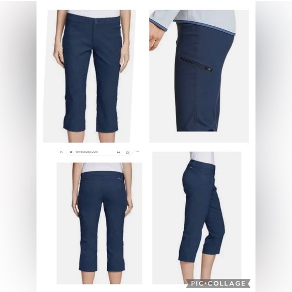 EDDIE BAUER Tan TECH CAPRI Hiking Pants - Picture 7 of 7